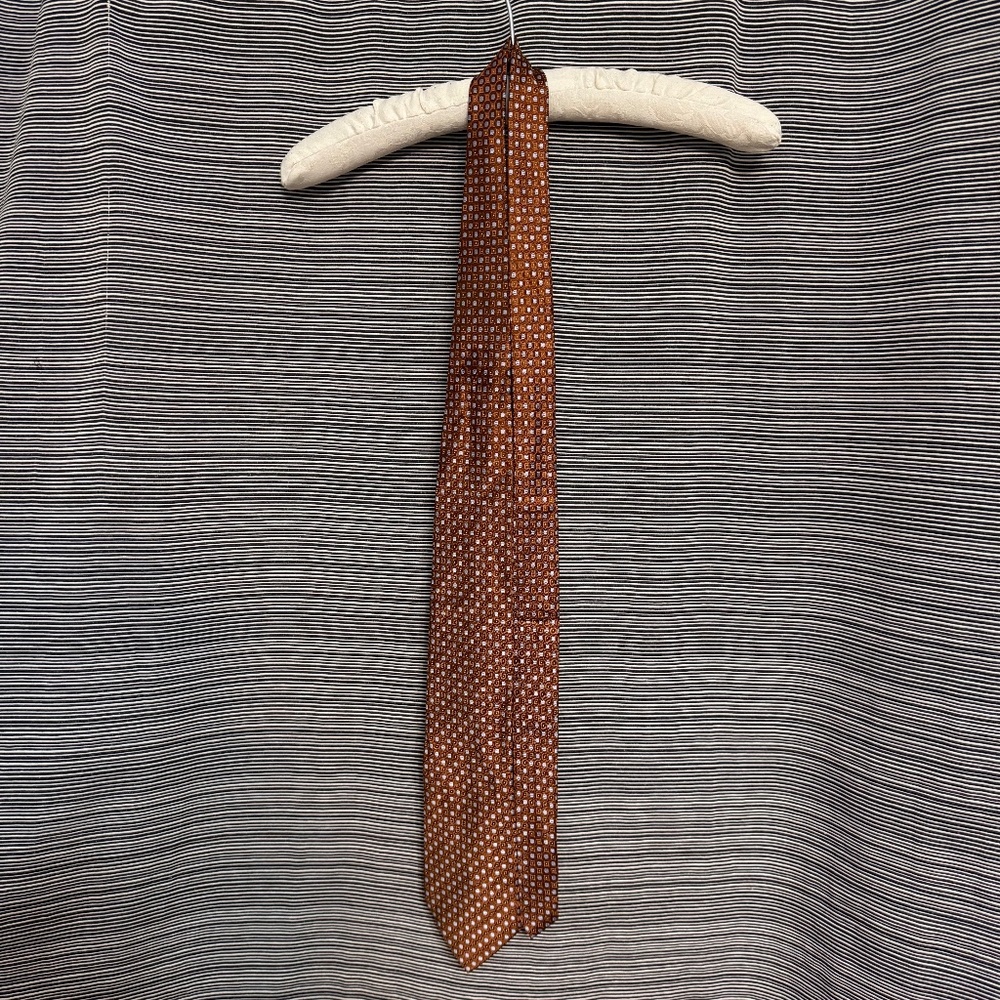 Pronto Uomo Brown Brocade Silk Tie